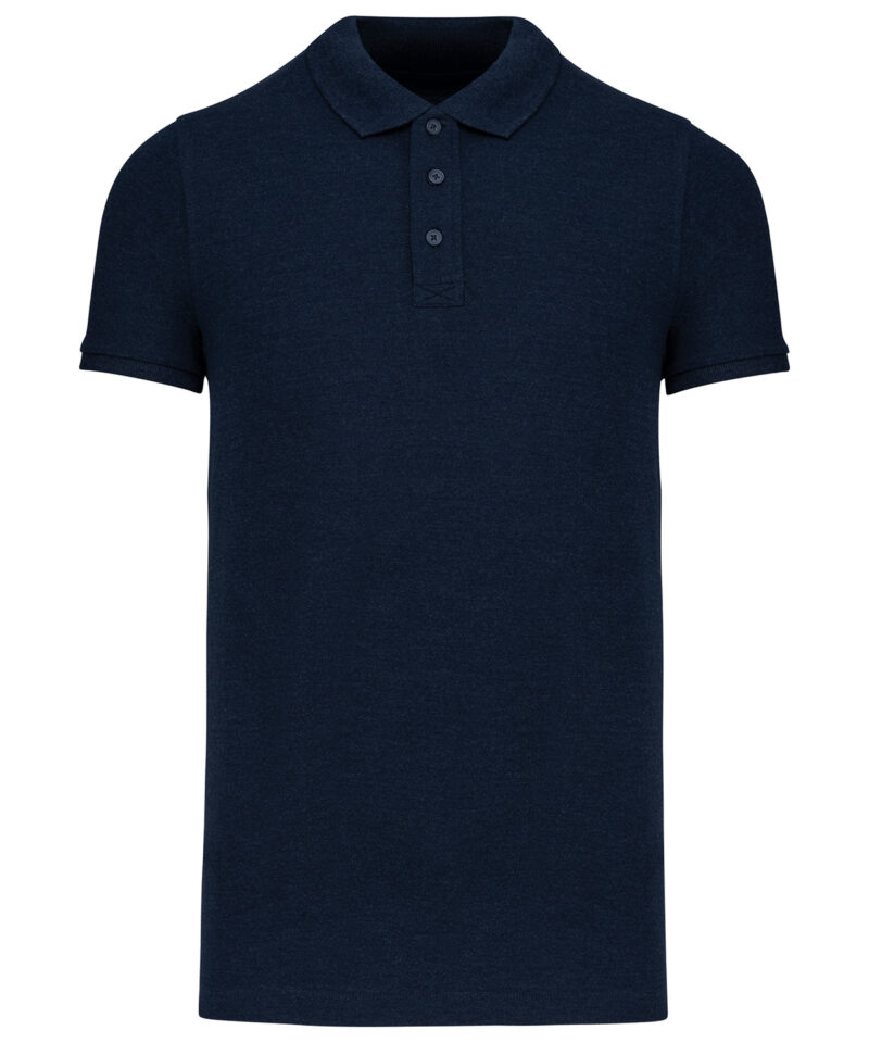 Men's organic piqué short-sleeved polo shirt